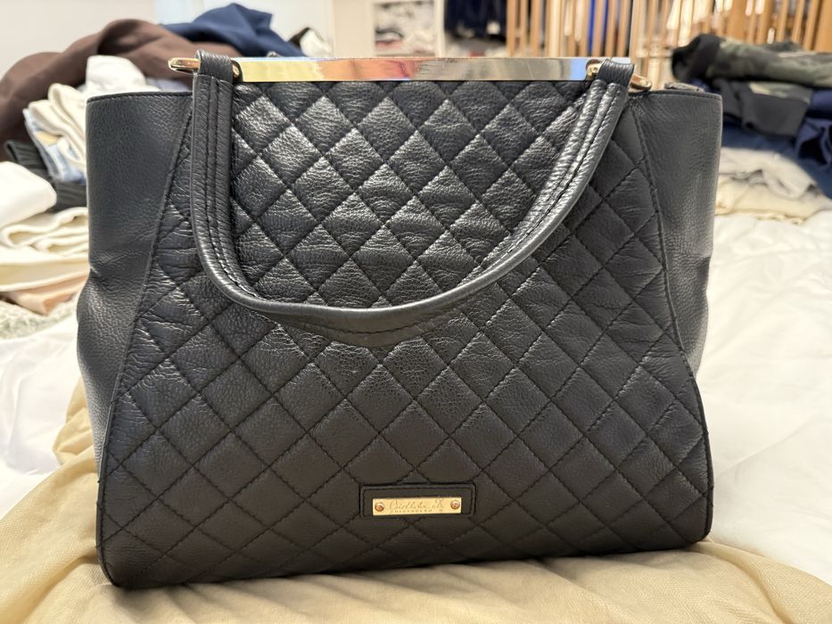 Geanta neagra piele Musette