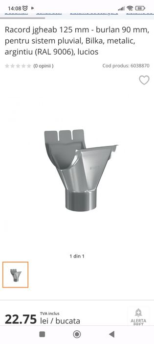 Accesorii jgheab bilka 90