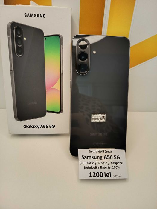 Samsung A56 5G 8GB RAM/128GB/Graphite/Produs nefolosit! ID8791