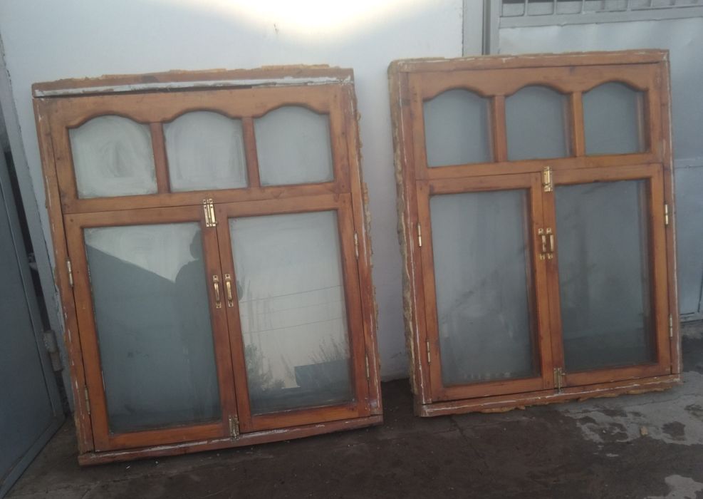 Двойные деревянные окна б/у