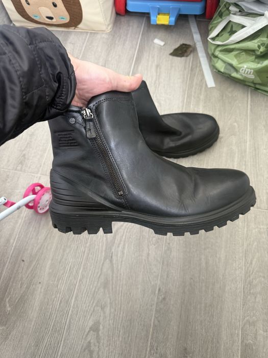 Ghete Ecco piele captusite cu blana naturala original barbati