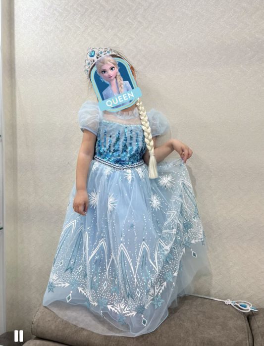 Платье Эльза, новогодний костюм, карнавальное  платье