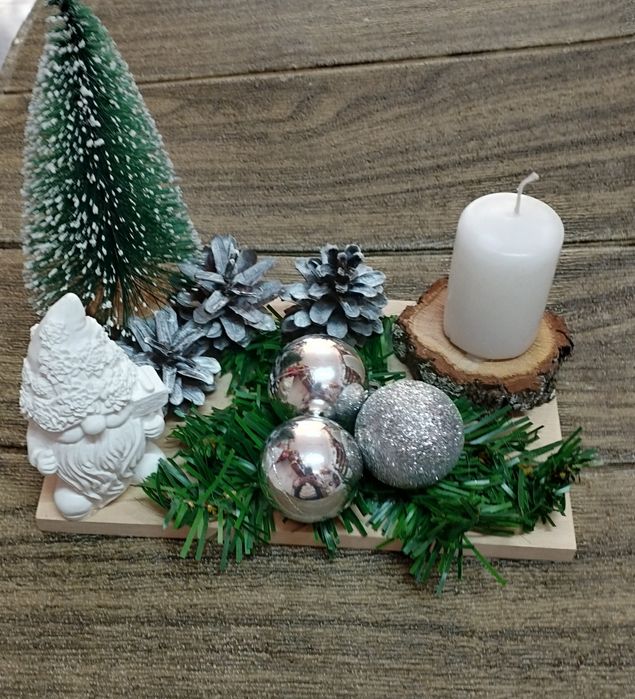 Коледни свещници ръчно изработени