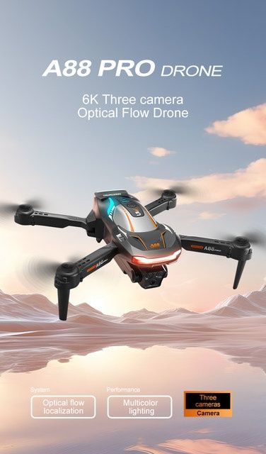 Дрон A88 PRO, модел Състезателен , сгъваем с двойна 1080P камера