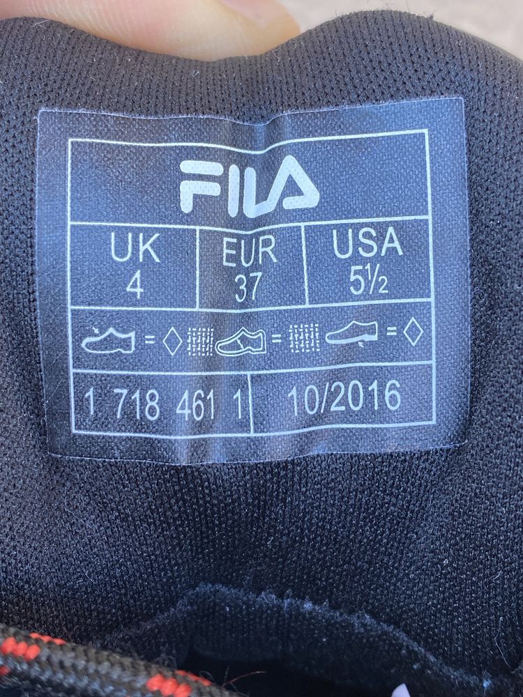 Sneakers FILA copii adulti Marimea 37 Adidasi Negru Rosu