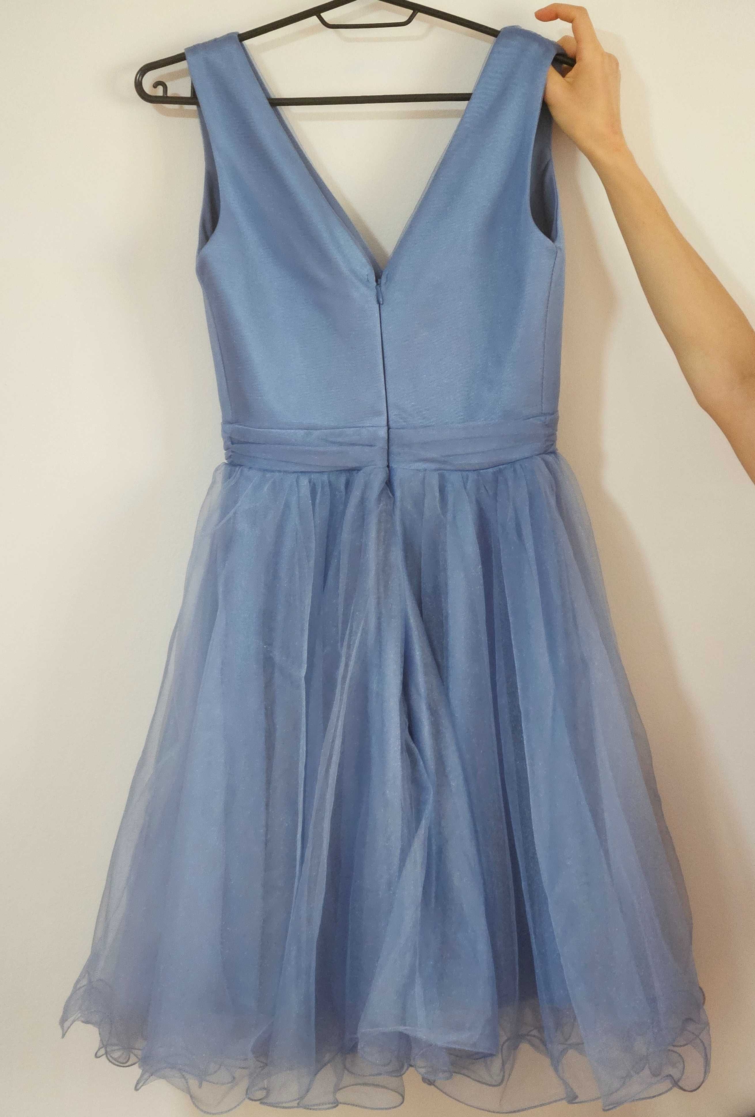 Rochie eleganta ocazie banchet nunta bleu XS 32