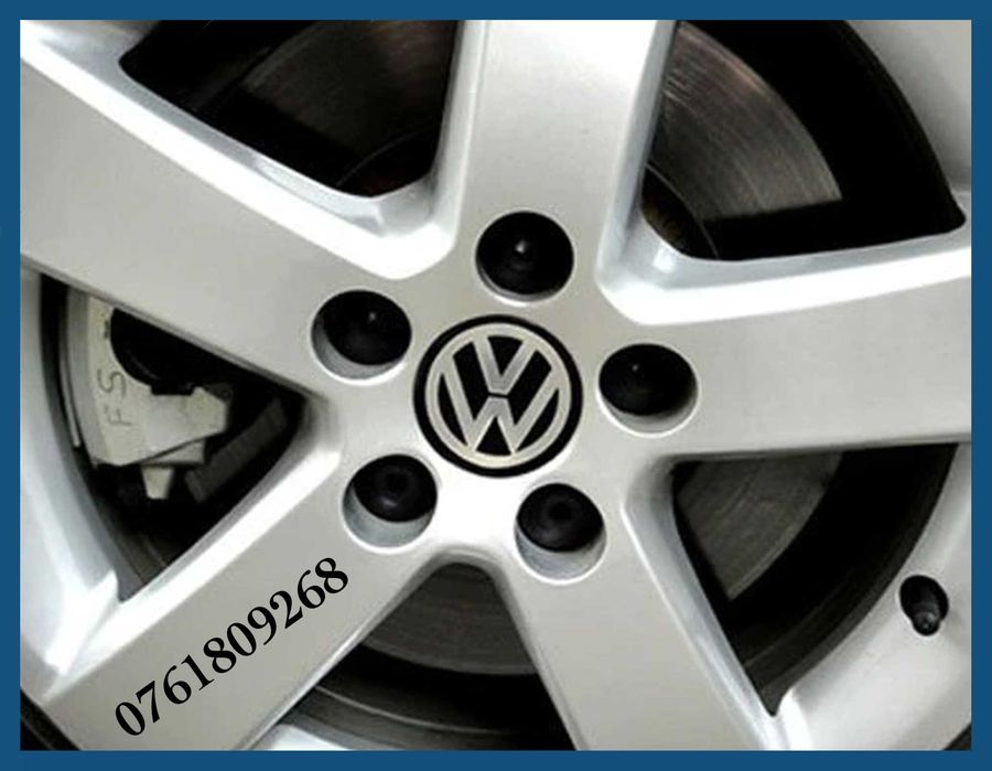 Set 4 capace 63mm 7D0601165 jante aliaj VW Golf Jetta Passat Tiguan
