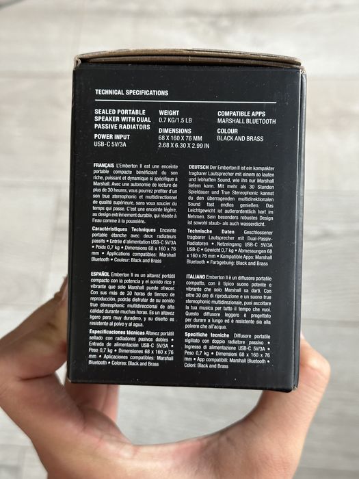 Boxa Marshall Emberton II Sigilata