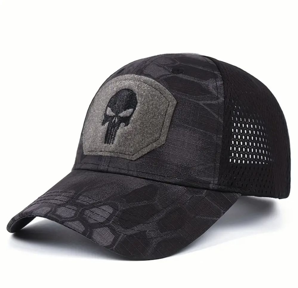 Тактическа шапка с мрежа Punisher skull Tactical Multicam лов стрелба