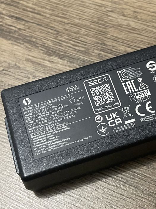 Зарядно l25296-001 за лаптоп 45W 19.5V 2.31A (4.5x3.0 pin) - hp