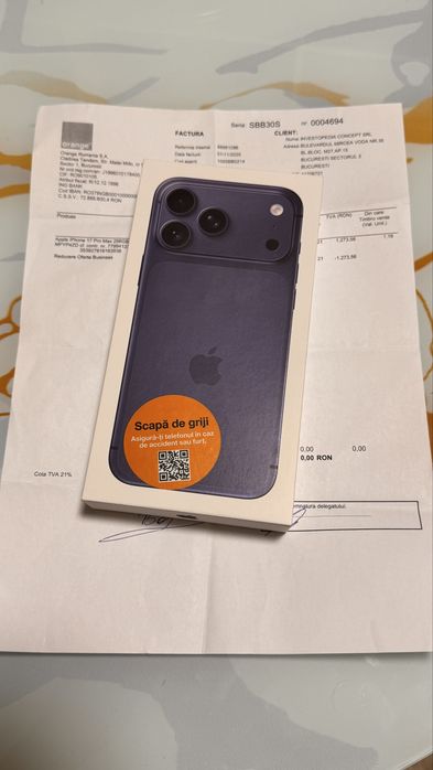 Iphone 17 Pro Max 256 Gb Deep Blue / Factura