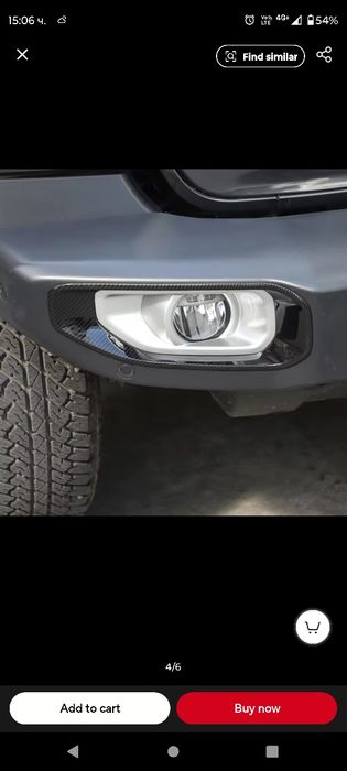 Карбонови декоративни капачки за халогените на jeep wrangler JL 18/22г