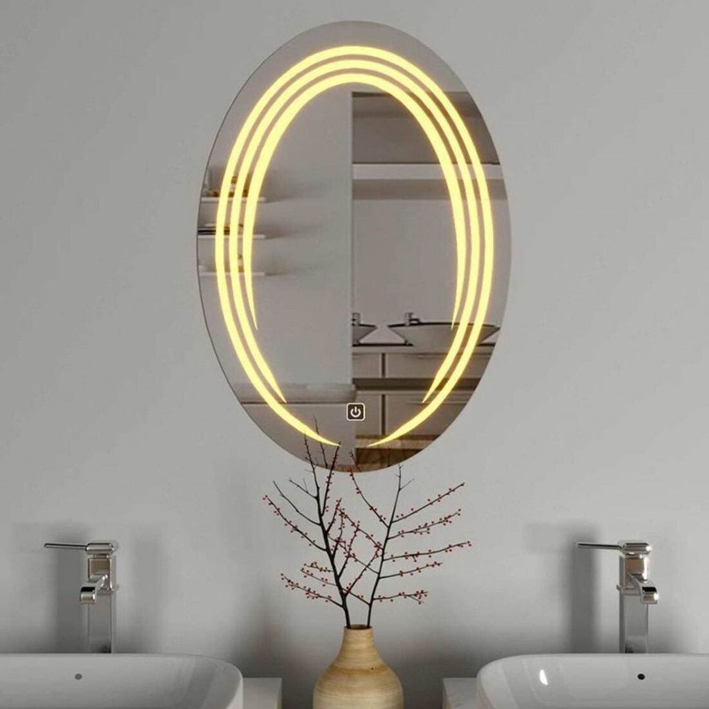 LED Огледало за баня три цвята Ellipse 60x90см