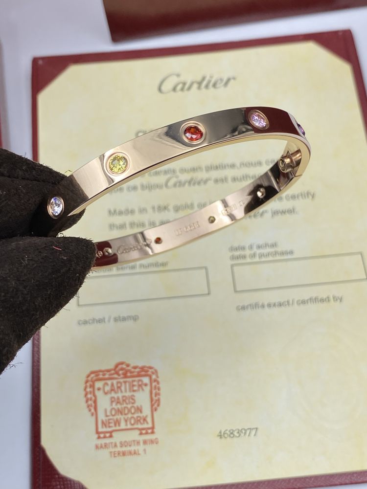 Brățară Cartier Love - unisex - 10 Diamonds 19 Rose Gold 750 Full Box