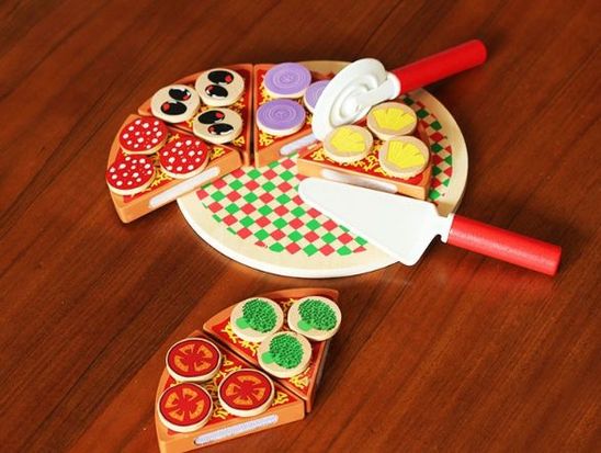 Wood Pizza с лепки за деца всички дървени играчки на хубави цени