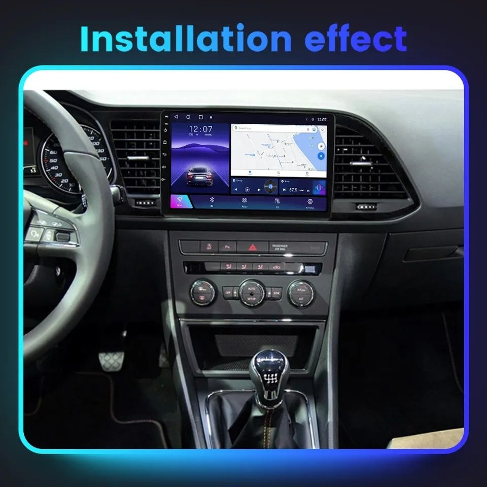 Navigatie android Seat Leon Waze YouTube GPS BT USB