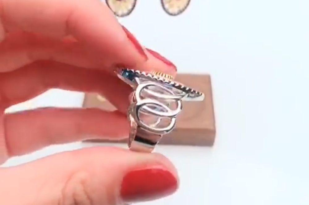 Натуральный гранат серебро рубин