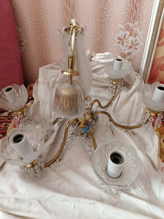 Советская хрустальная люстра