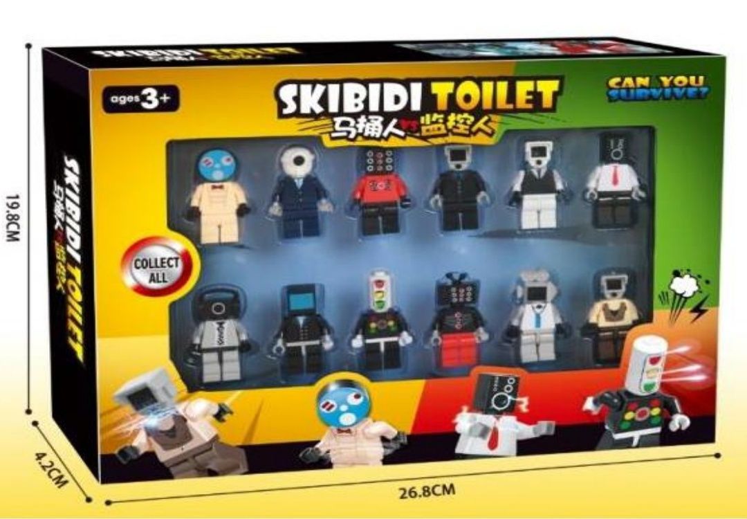 Комплект Skibidi toilet 12 броя в комплект