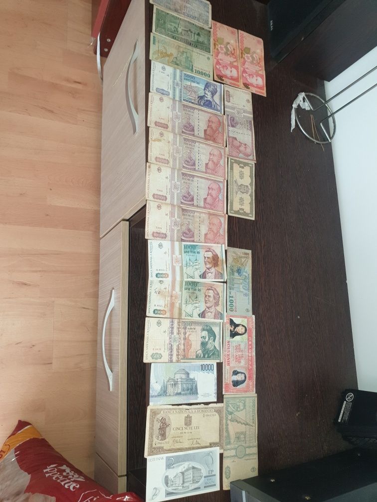 Colectie bancnote romanesti/alte tari  vechi
