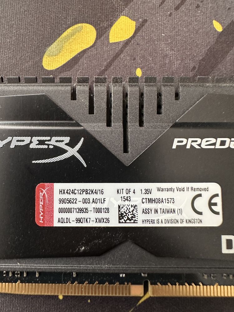 Hyperx Predator  4x4/16 gb ddr4