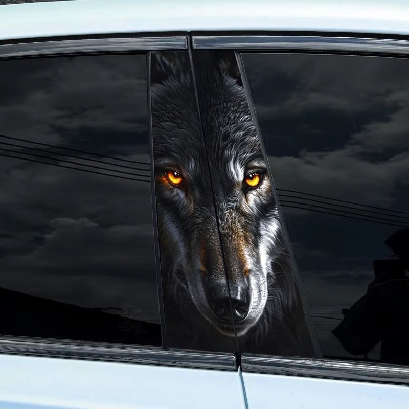 Наклейки на боковые стойки авто. Gentra, Cobalt, Byd. (Любое авто)