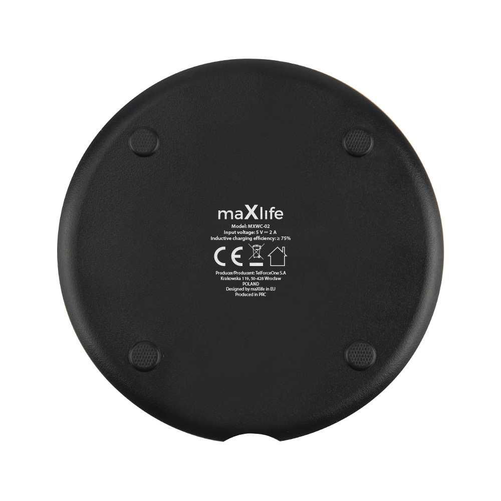 Безжично зарядно MXWC-02 10W black - Maxlife