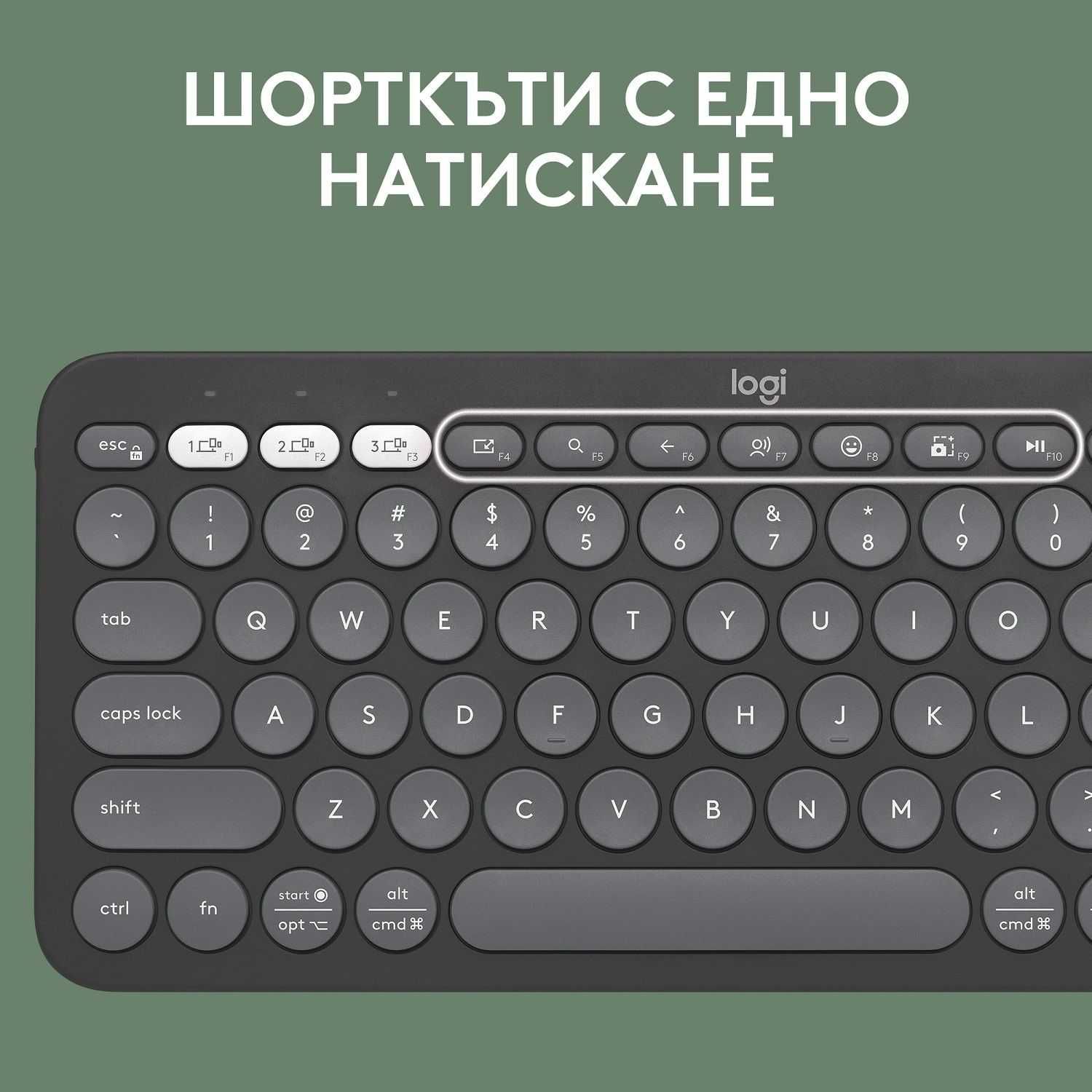 ПРОМО Нова Безжична Клавиатура LOGITECH PEBBLE KEYS 2 K380S Гаранция