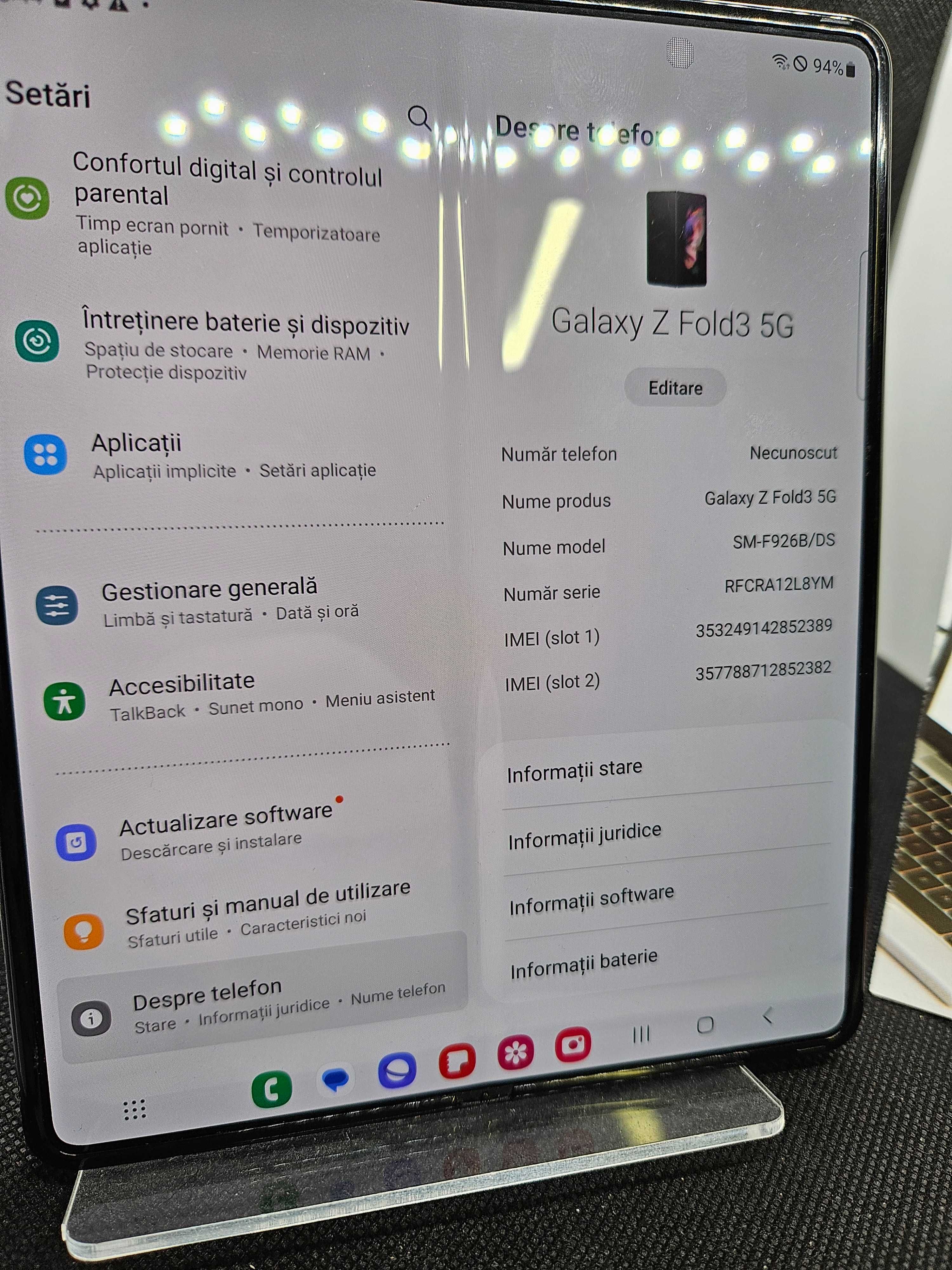 (Ag 29 Siraj ) Telefon Samsung  Galaxy Z Fold 3 5G (2021)