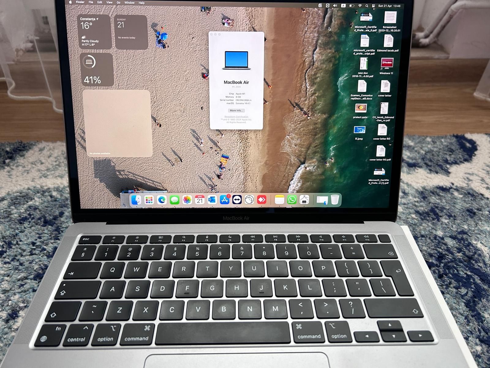 Laptop MacBook Air M1 model 2023 in garanție