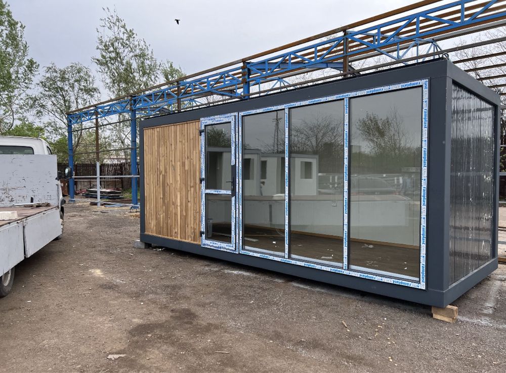 Container birou vestiar sanitar modular paza monobloc imbinate