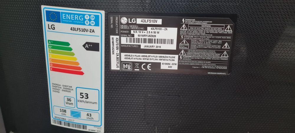 Televizor LG 43LF510V diagonala 109 cm