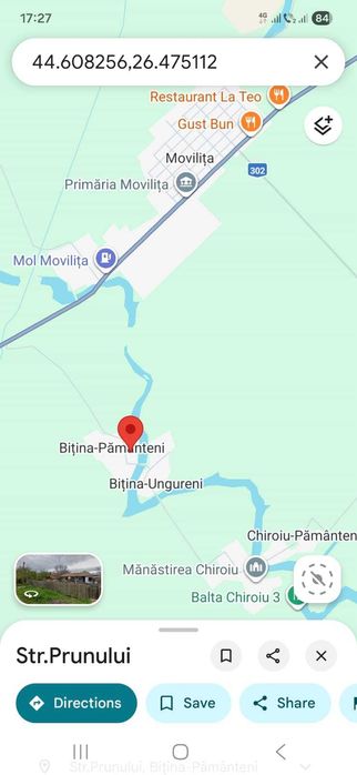 Teren intravilan 1500mp Bitina-Pamanteni Com Movilita Ialomita E85