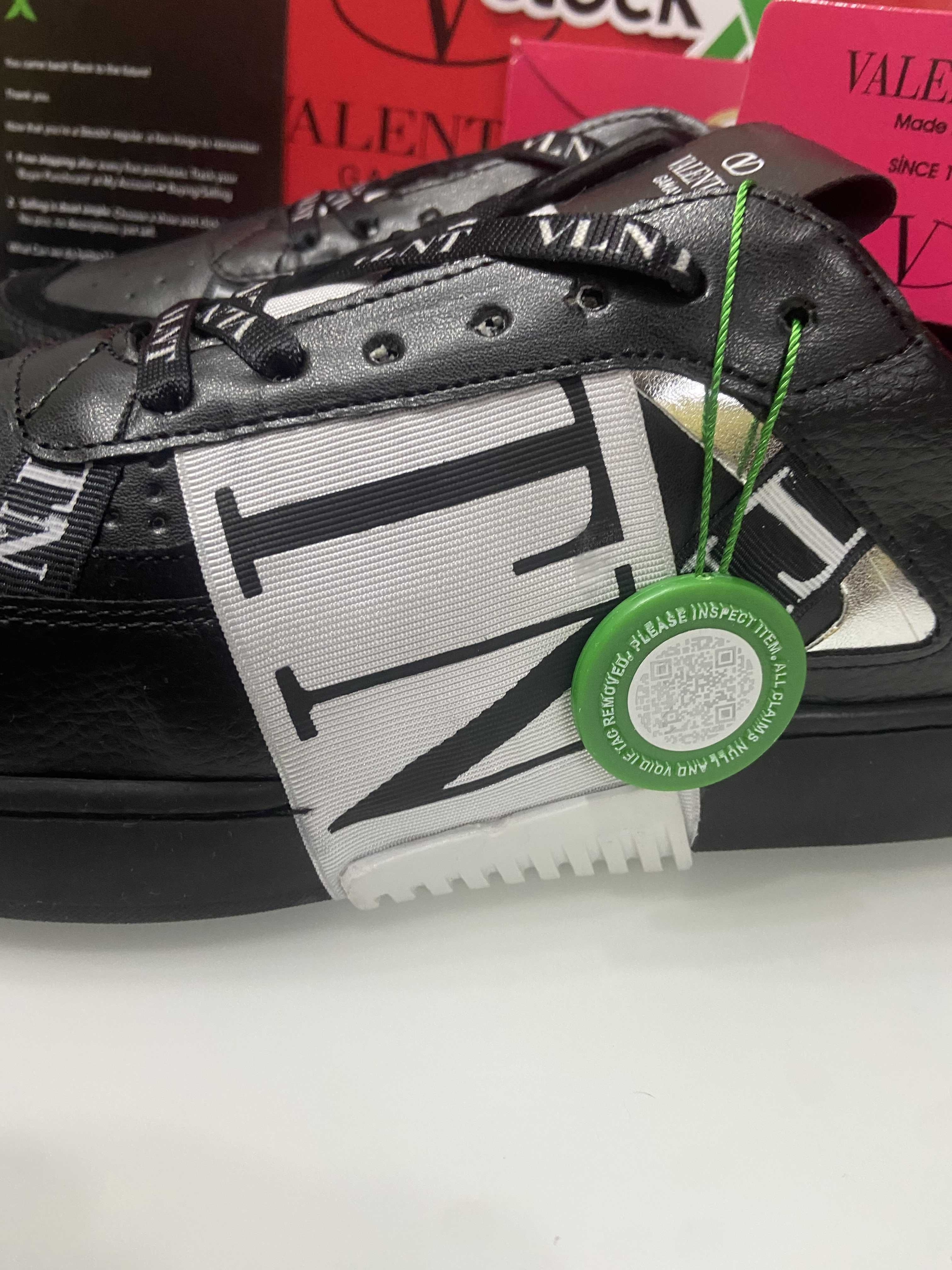 Valentino Garavani VL7N BLACK Leather Lux Sneakers 40,41,42,43,44,45