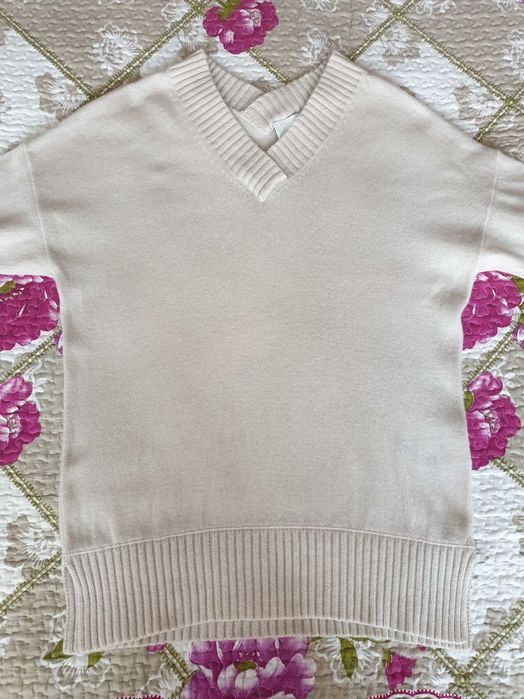 Pulover crem lana casmir Allude