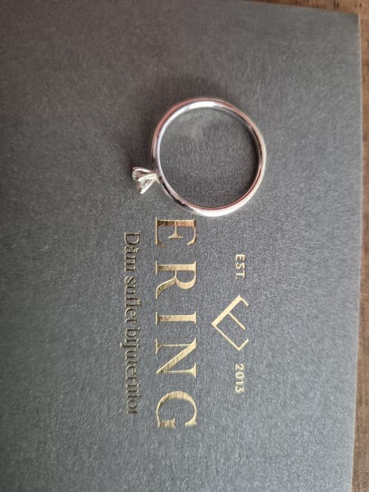 Inel logodna aur alb