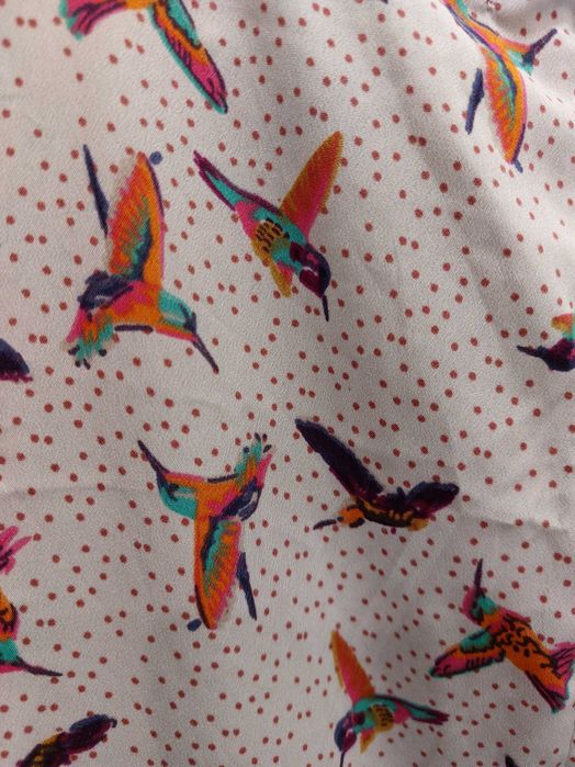 Ежедневна Дамска рокля с колибрита С/S размер