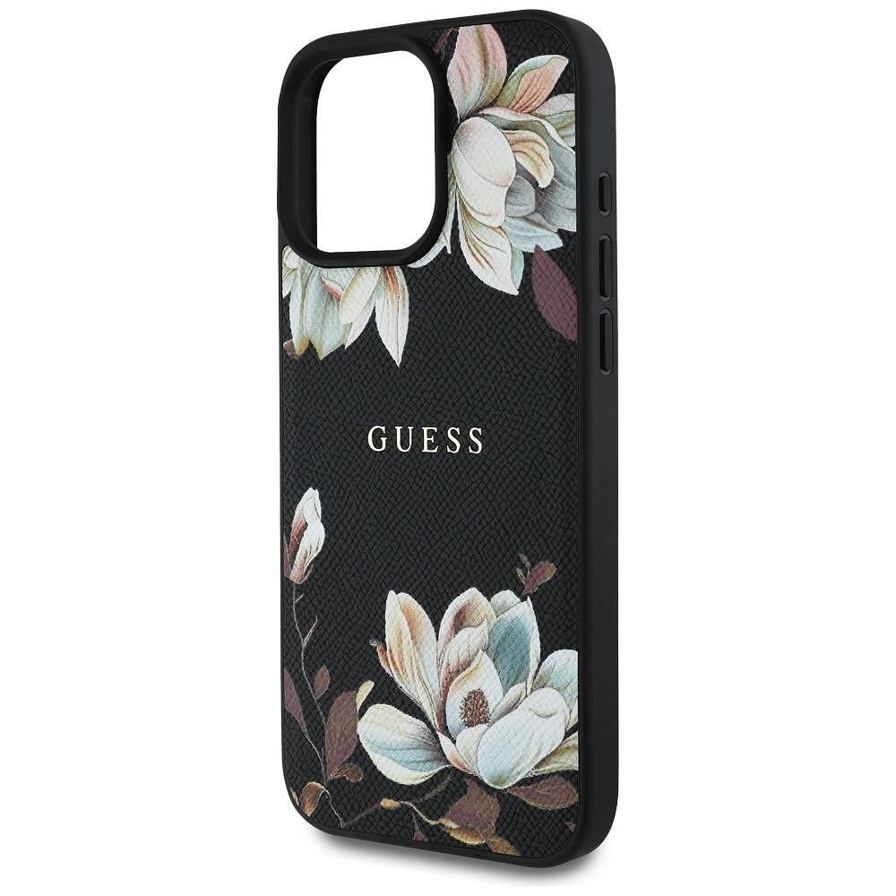 Guess - grained flowers magsafe калъф (guhmp16lpgnmplmk) за iphone 16