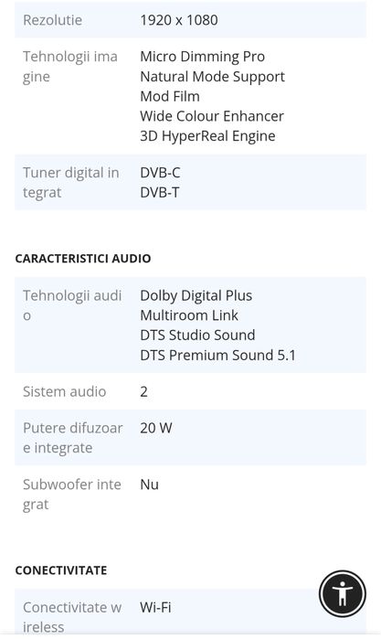 Vand tv Samsung smart 108cm Led