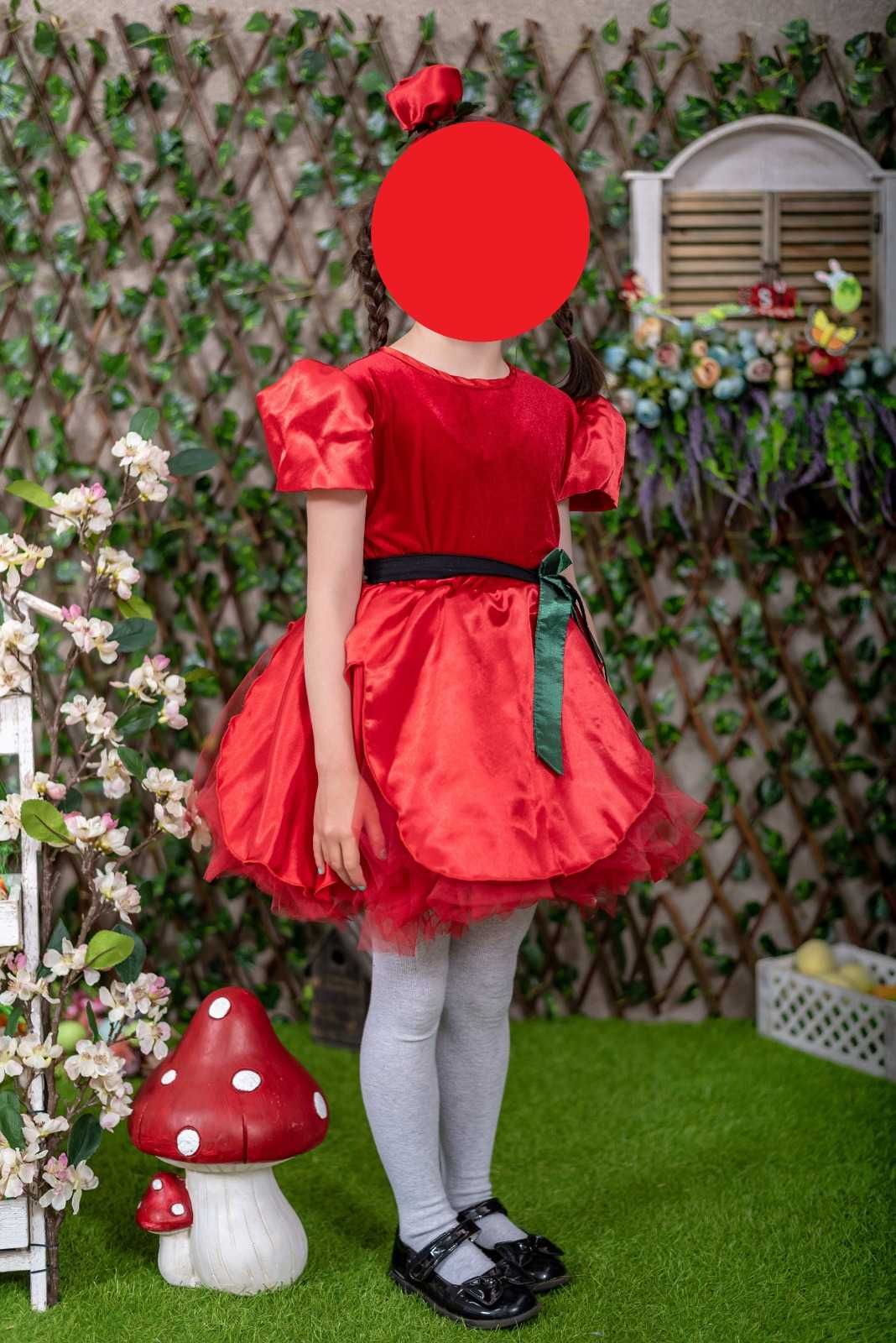Rochite fetite 4-6-7 ani 110-122 cm rosu, roz si alb.