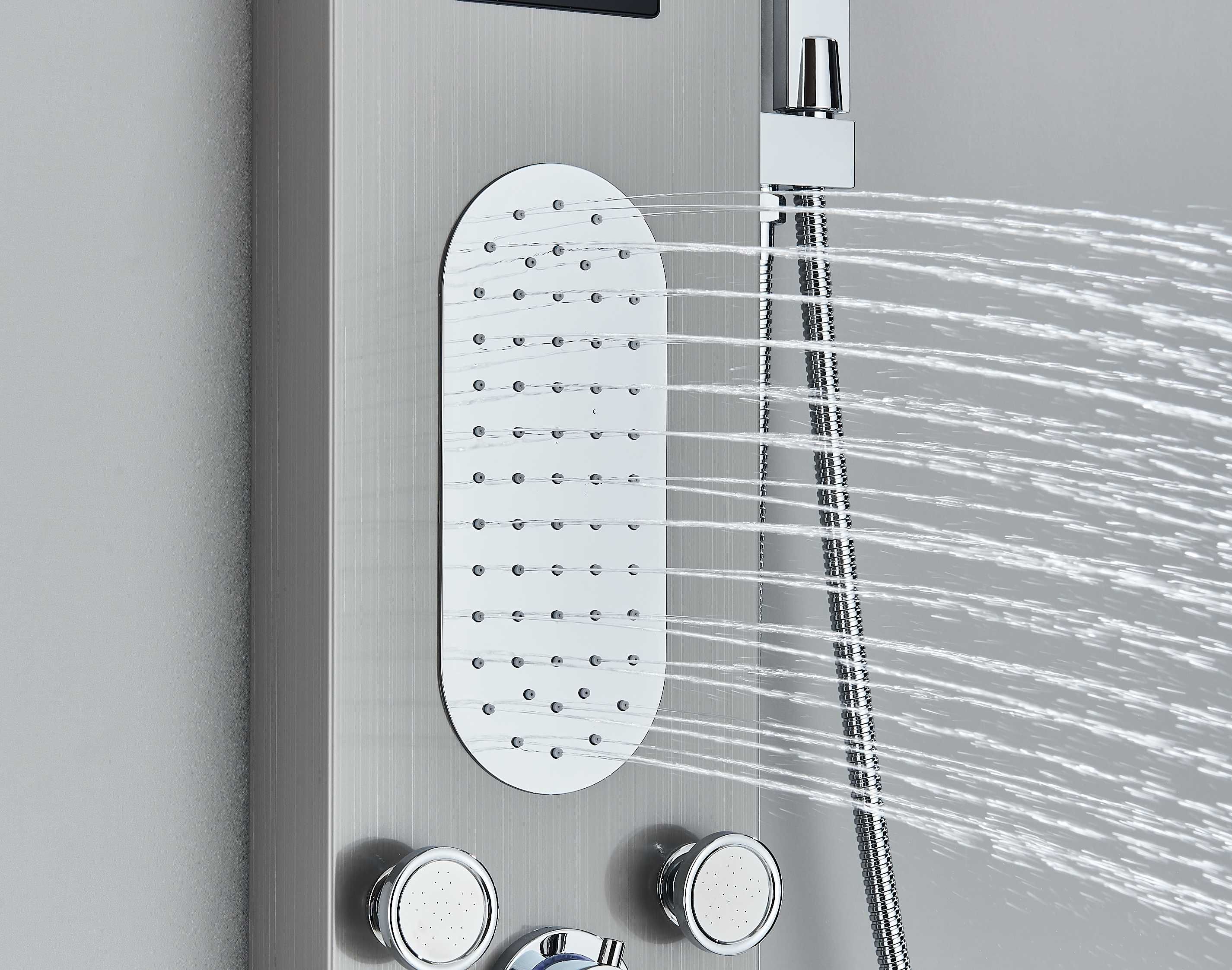 Хидромасажен душ панел за баня с ЛЕД осветление и инфо дисплей