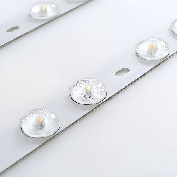 80 см дървена основа LED таванна лампа с трицветно димиране, кръгла