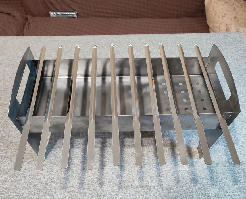 Мангал разборный качественный с шампурами