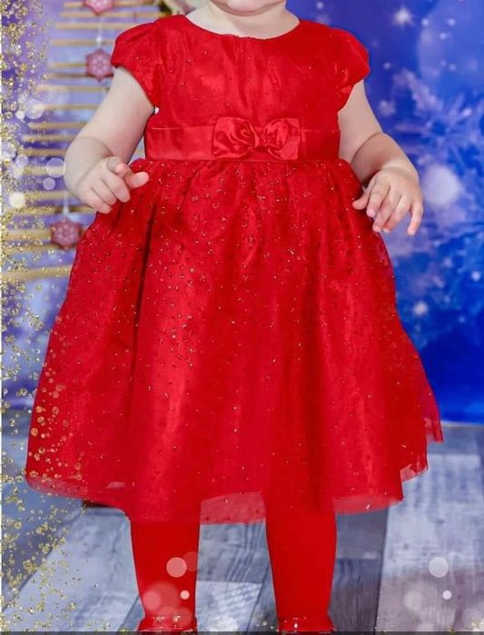 Коледна рокличка 86см