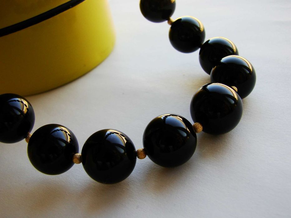 Colier aur 14k onix natural lantisor aur onix unicat