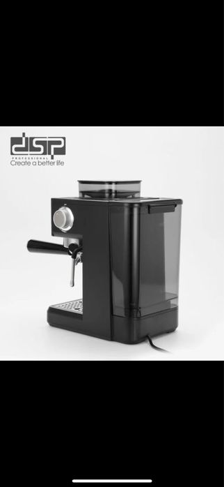 Кофемашина DSP KA3123 — с кофемолкой и капучинатором, 20 бар, 1.7л