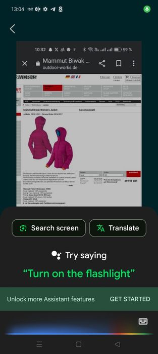 Geaca de munte puf de gâscă damă Mammut,mărime M