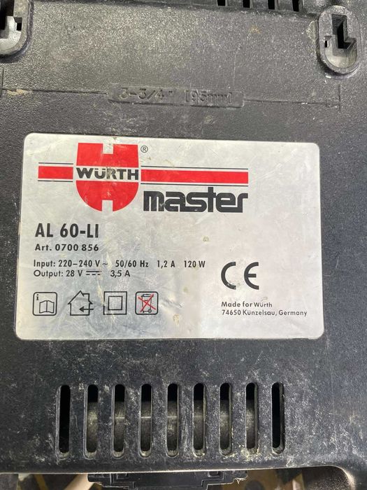 Wurth AL 60-Li - Бързо зарядно устройство 28V