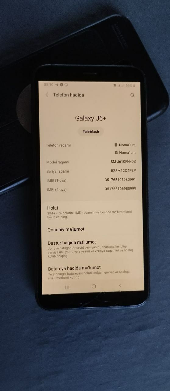 Samsung j6 pulus 2018