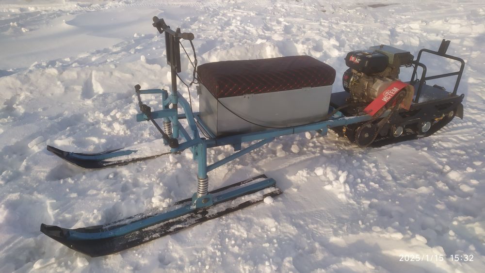 Продам самодельный миниснегоход на базе мотобуксировщика Истем